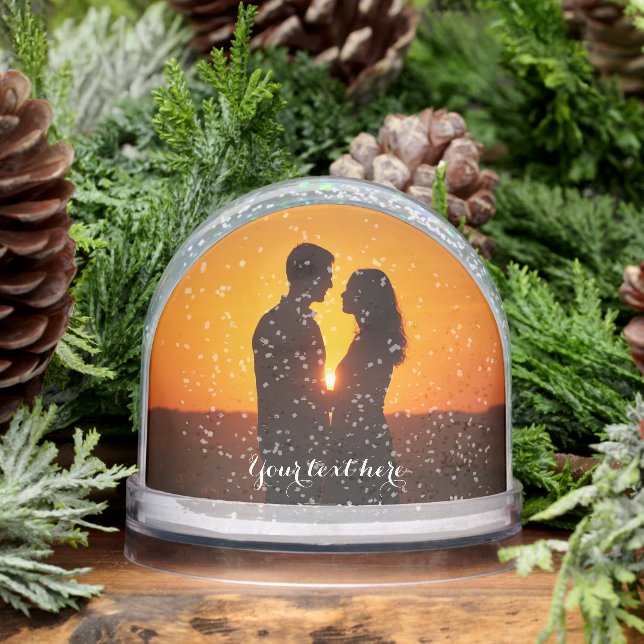 Custom couple photo text  snowglobe (Winter)