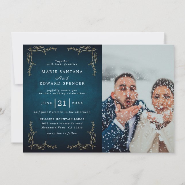 Custom Couple Photo Wedding Invitation (Front)