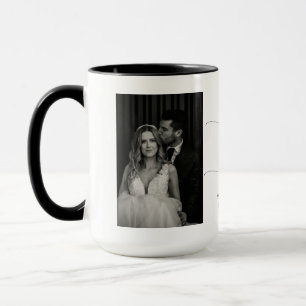 custom couple photo with mr and mrs text mug