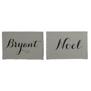 custom couple pillow names or initials pillowcase
