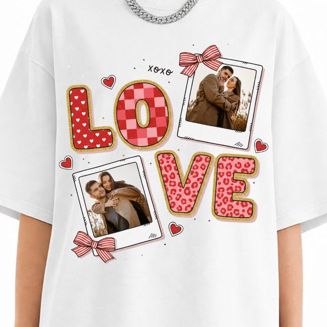 Custom Couple Preppy Valentine mens  T-Shirt (Creator Uploaded)