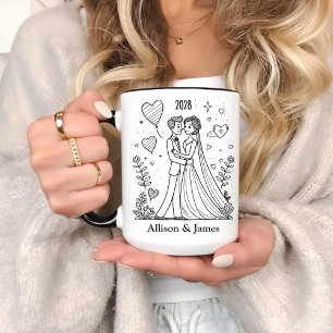 Custom Couples Coffee Mug Gift for Wife & Husband