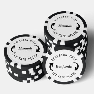 Custom Couple's Name Decision Coin Poker Chips