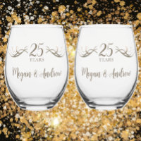 Custom Couples Names 25th Anniversary Keepsake