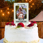 Custom Couples Photo 40th Anniversary Cake Topper<br><div class="desc">This easy to customise cake topper is the perfect addition to your wedding anniversary party! What more do you need than a beautiful photo of the happy couple atop a gorgeous cake? Use an old photo of their wedding day or a current photo together - either way, this is the...</div>