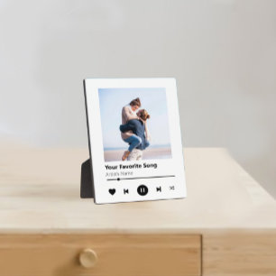 Custom Couples Photo Anniversary Music Gifts Plaque