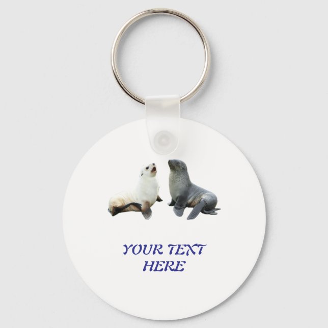 Custom Couples Photo Text T-Shirt Template Key Ring (Front)