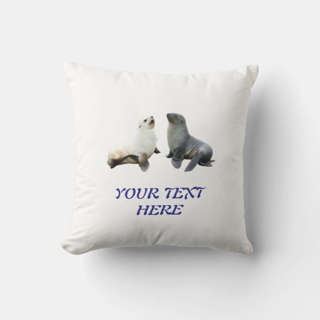 Custom Couples Photo Text Template Cushion (Front)
