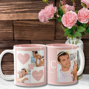 Custom Couples Photo Two-Tone Coffee Mug
