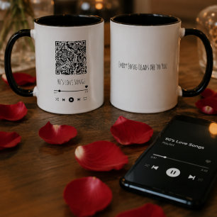 Custom Couple's QR Playlist Mug