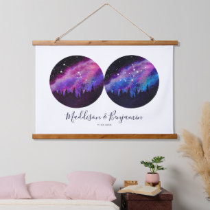 Custom Couples Zodiac Gifts Any Horoscope Hanging Tapestry