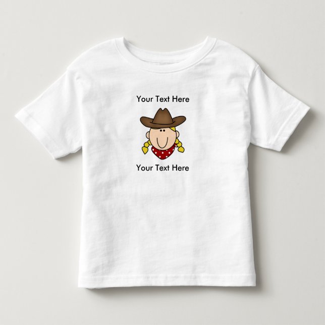 CUSTOM COW GIRL BLOND T-Shirt (Front)
