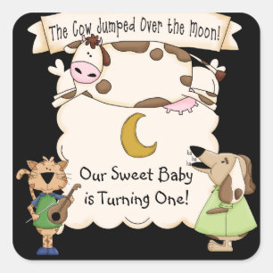 Custom Cow Jumped Over the Moon Stickers
