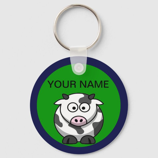 Custom Cow Keyring (Front)