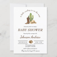 Custom Cowboy Baby Shower Invitation