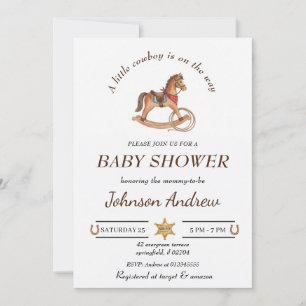 Custom Cowboy Baby Shower Invitation