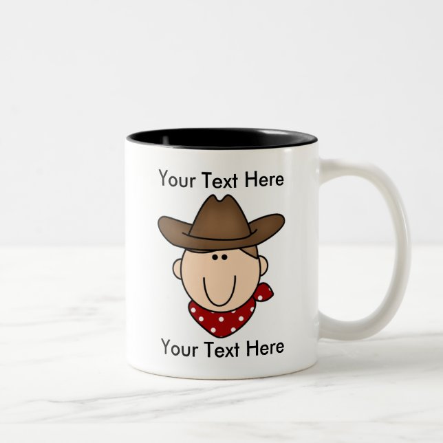 Custom Cowboy Brown Mug - Customisable (Right)
