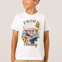 Custom Cowboy Photo Text Sunflower Accent