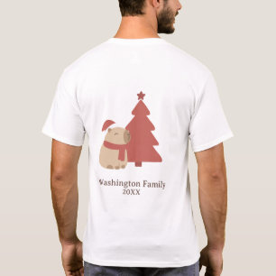 Custom Cozy Capybara Christmas T-Shirt
