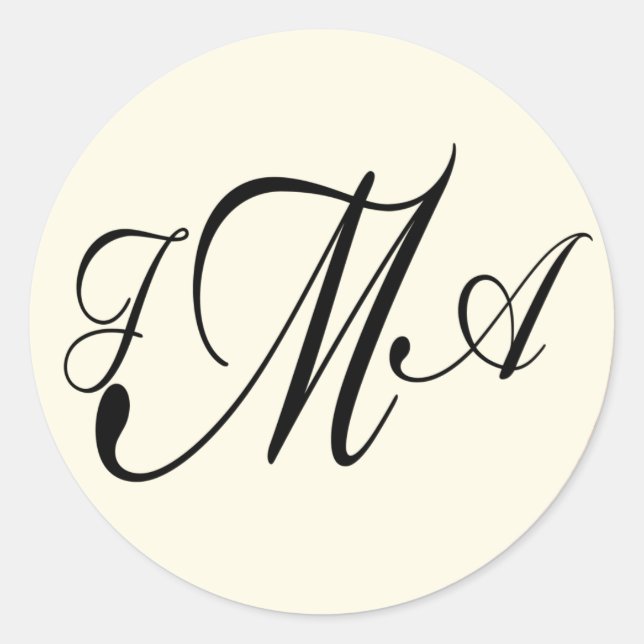 Custom cream and brown envelope seal (Front)