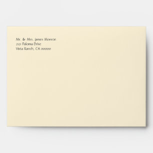 Custom Cream and Ivory Envelope