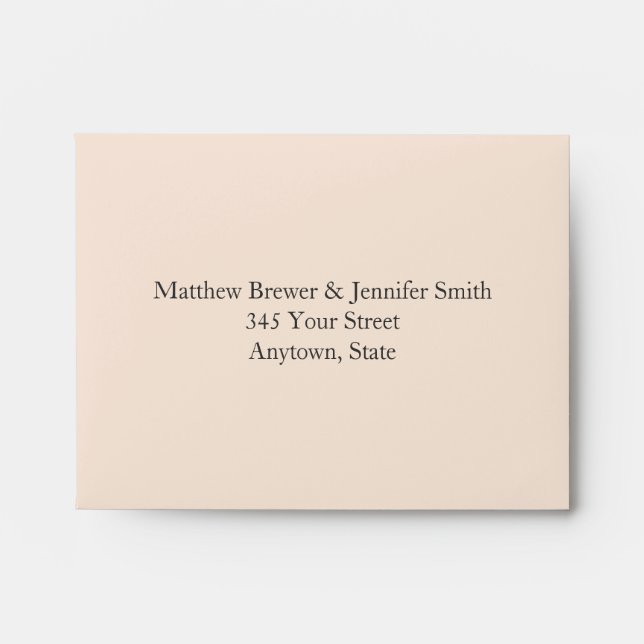 Custom Cream and Light Blue Envelope with Address (Front)