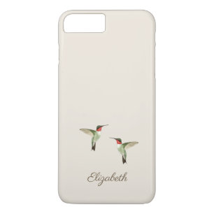 Custom Cream Beige Hummingbird Case-Mate iPhone Ca iPhone 8 Plus/7 Plus Case