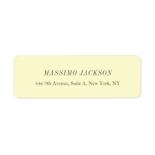 Custom cream personalized minimalist address name
