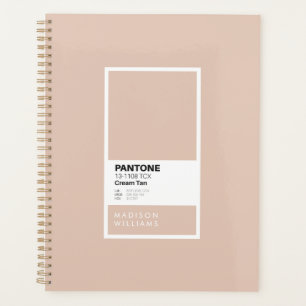 Custom Cream Tan Notebook   Personalised Soft Beig Planner