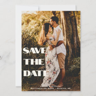 Custom Create Modern Elegant Personalised Photo Save The Date