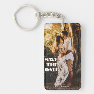 Custom Create Personalized Photo Save The Date Key Ring