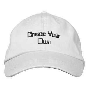 Custom Create Your Own Black Colour Text  Embroidered Hat