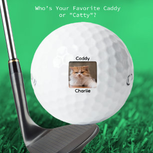 Custom Create Your Own Cat Photo Personalised  Golf Balls