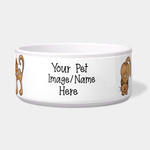 Custom Create Your Own Decorated Pet Cat Food Bowl