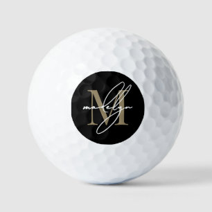 Custom Create Your Own Gold Monogram Golf Balls
