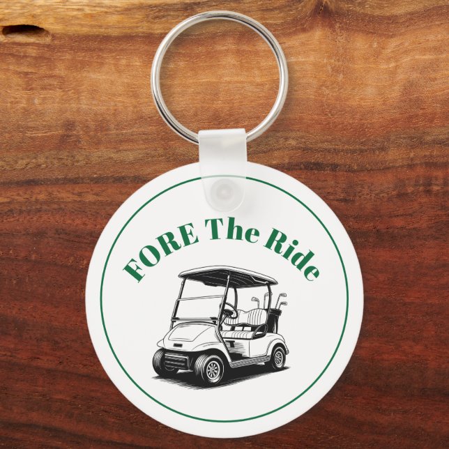 Custom Create Your Own Golf Cart Key Ring (Front)