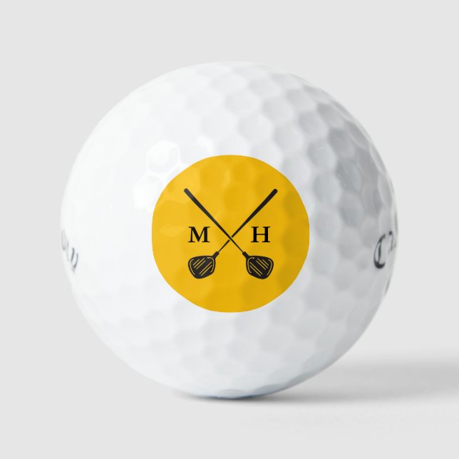 Custom Create Your Own Golf Theme Monogrammed Balls (Front)