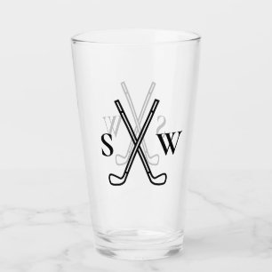 Custom Create Your Own Golf Theme Monogrammed Glass