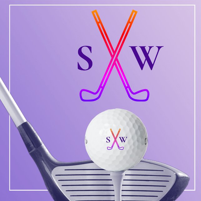 Custom Create Your Own Golf Theme Monogrammed Golf Balls (Creator Uploaded)