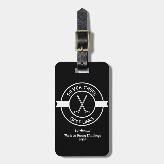 Custom Create Your Own Golf Tournament Luggage Tag (Front Vertical)