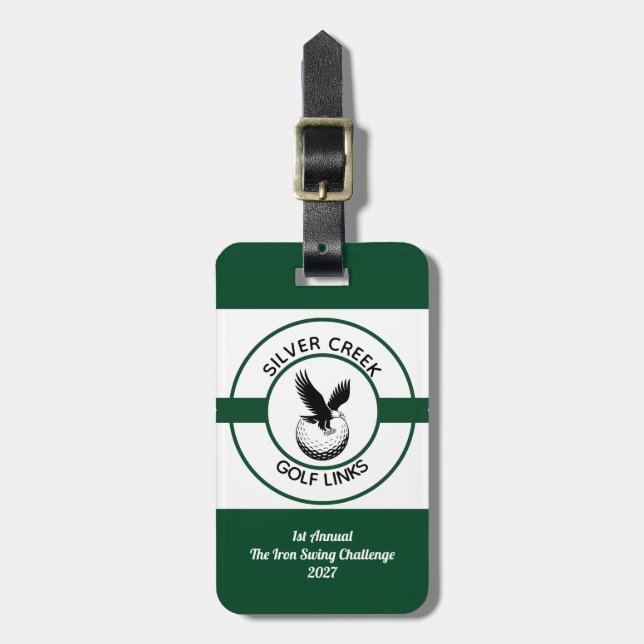 Custom Create Your Own Golf Tournament Luggage Tag (Front Vertical)