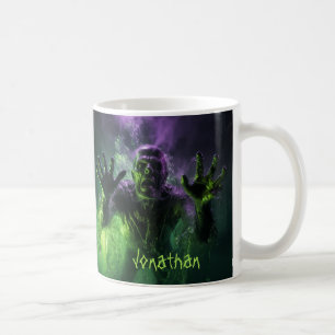 Custom Creepy Monster In Water Horror Halloween Coffee Mug
