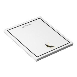 Custom Crescent Moon Floral Notepad