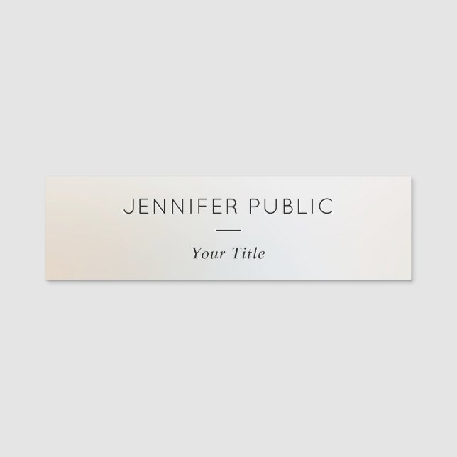 Custom Crew Staff Employee Team Member Name Tag (Front)