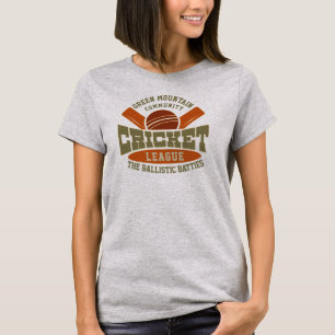 Custom Cricket Club League Sport Name Number T-Shirt