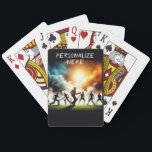 Custom Cricket Playing Cards: Elevate Your Game! Playing Cards<br><div class="desc">Celebrate cricket's essence with personalised playing cards! Vibrant hues and dynamic silhouettes make these cards perfect for fans and sports lovers. Get yours now! AI-generated design. Texas-Veteran owned business. generativecontent.</div>