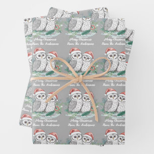 Custom Cristmas Wrap Flat Sheet Set of 3