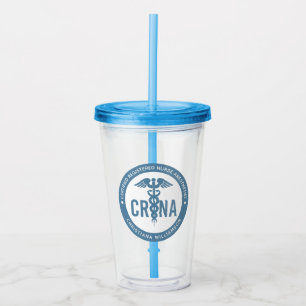 Custom CRNA Certified Registered Nurse Anaesthetis Acrylic Tumbler