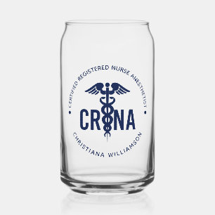 Custom CRNA Certified Registered Nurse Anaesthetis Can Glass