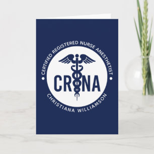 Custom CRNA Certified Registered Nurse Anaesthetis Card